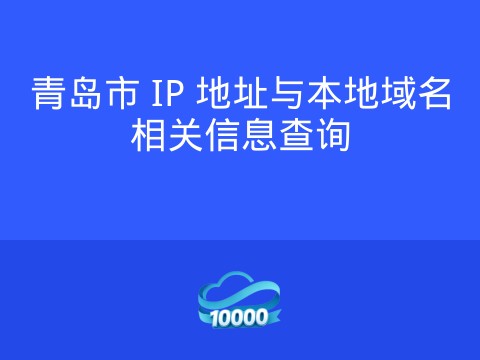 青岛市 IP 地址与本地域名相关信息查询