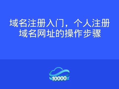 域名注册入门,个人注册域名网址的操作步骤