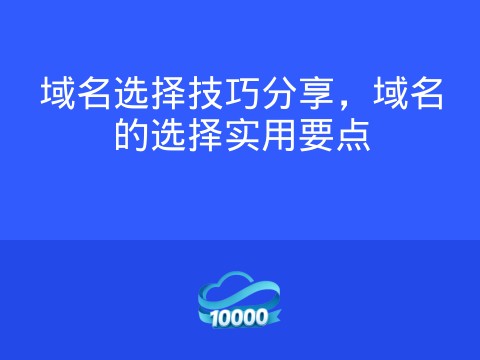 域名选择技巧分享,域名的选择实用要点