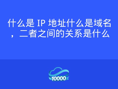 什么是 IP 地址什么是域名,二者之间的关系是什么