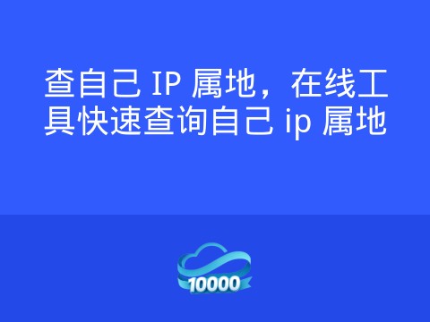 查自己 IP 属地,在线工具快速查询自己 ip 属地