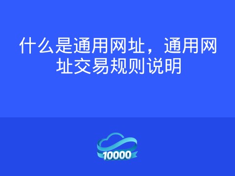 什么是通用网址,通用网址交易规则说明