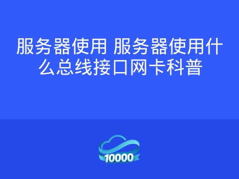 服务器使用 服务器使用什么总线接口网卡科普