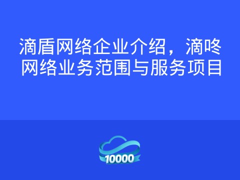 滴盾网络企业介绍,滴咚网络业务范围与服务项目
