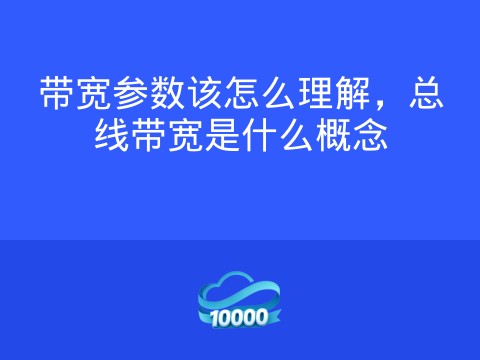 带宽参数该怎么理解,总线带宽是什么概念