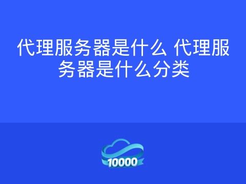 代理服务器是什么 代理服务器是什么分类