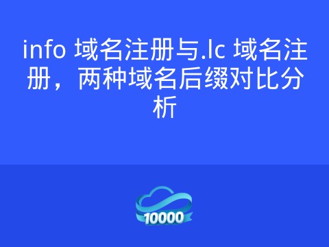 info 域名注册与.lc 域名注册,两种域名后缀对比分析