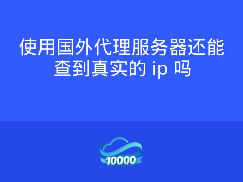 使用国外代理服务器还能查到真实的 ip 吗