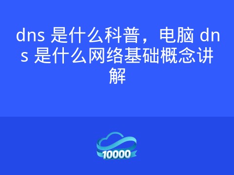 dns 是什么科普，电脑 dns 是什么网络基础概念讲解