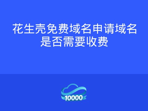 花生壳免费域名申请域名是否需要收费