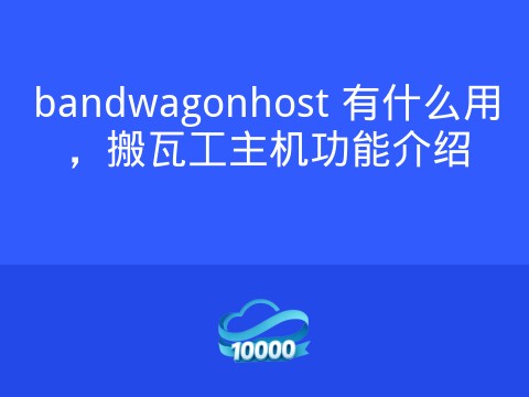 bandwagonhost 有什么用,搬瓦工主机功能介绍