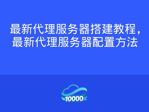 最新代理服务器搭建教程,最新代理服务器配置方法