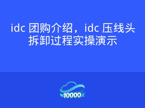 idc 团购介绍,idc 压线头拆卸过程实操演示