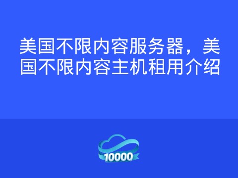 美国不限内容服务器,美国不限内容主机租用介绍