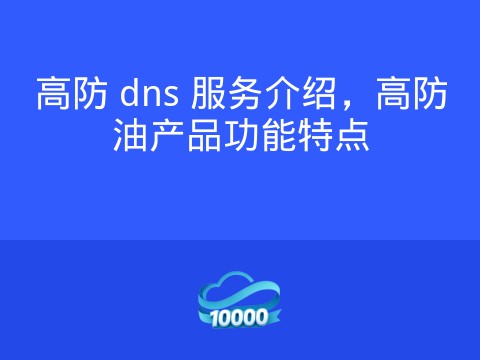 高防 dns 服务介绍,高防油产品功能特点