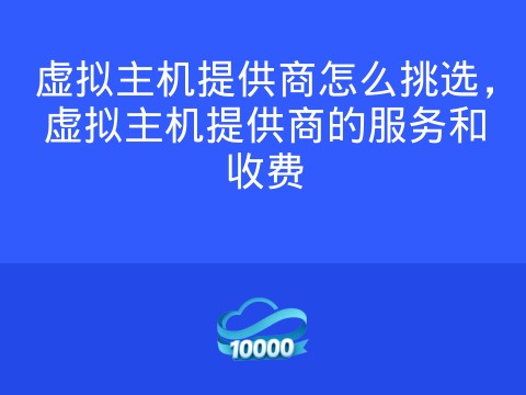 虚拟主机提供商怎么挑选,虚拟主机提供商的服务和收费