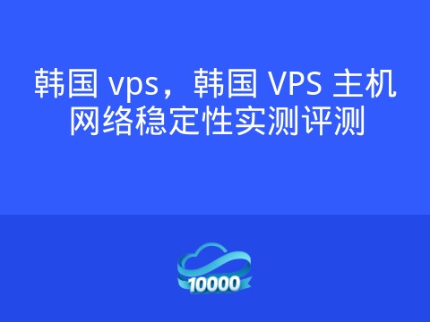 韩国 vps，韩国 VPS 主机网络稳定性实测评测