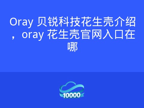 Oray 贝锐科技花生壳介绍,oray 花生壳官网入口在哪