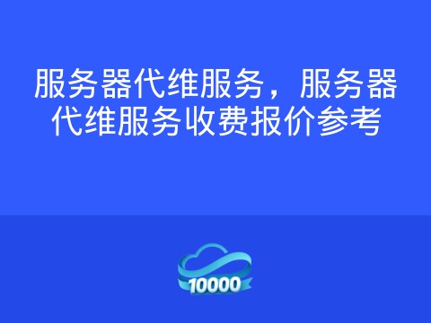 服务器代维服务,服务器代维服务收费报价参考