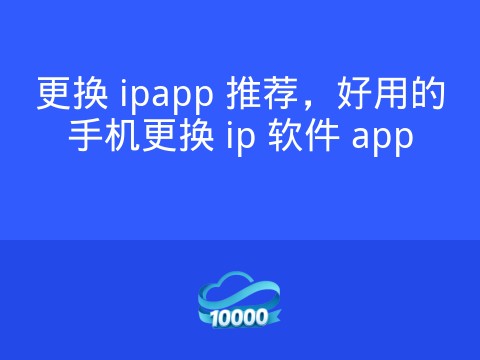 更换 ipapp 推荐，好用的手机更换 ip 软件 app