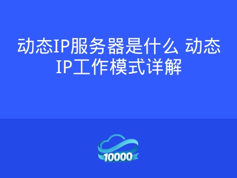 动态IP服务器是什么 动态IP工作模式详解