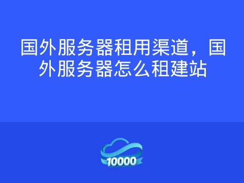 国外服务器租用渠道,国外服务器怎么租建站