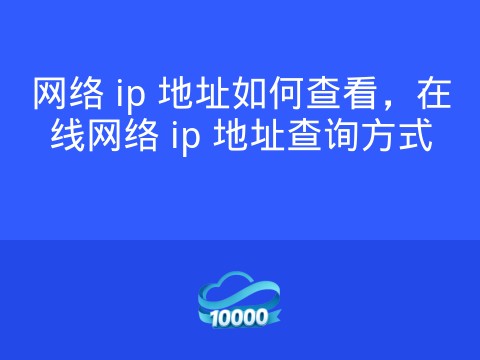 网络 ip 地址如何查看,在线网络 ip 地址查询方式