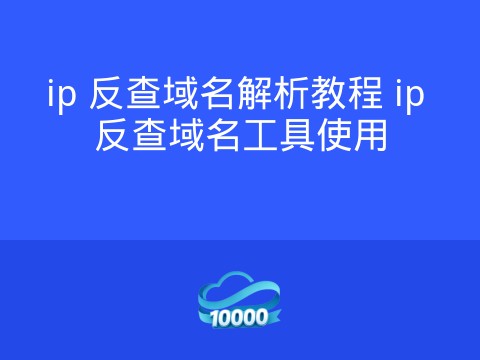 ip 反查域名解析教程 ip 反查域名工具使用