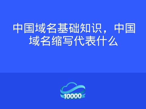 中国域名基础知识,中国域名缩写代表什么