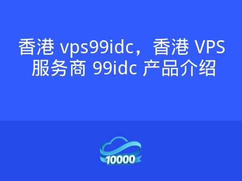 香港 vps99idc,香港 VPS 服务商 99idc 产品介绍