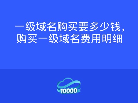 一级域名购买要多少钱,购买一级域名费用明细