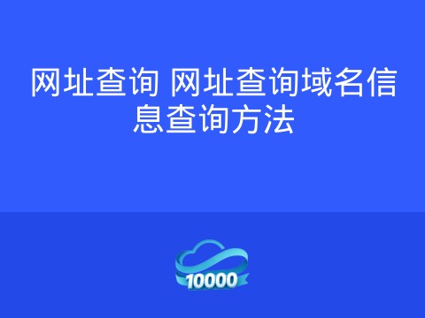 网址查询 网址查询域名信息查询方法