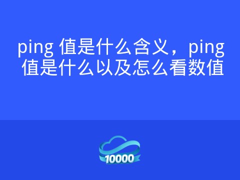 ping 值是什么含义,ping 值是什么以及怎么看数值