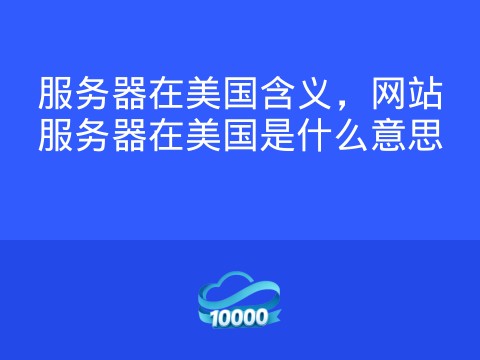 服务器在美国含义，网站服务器在美国是什么意思