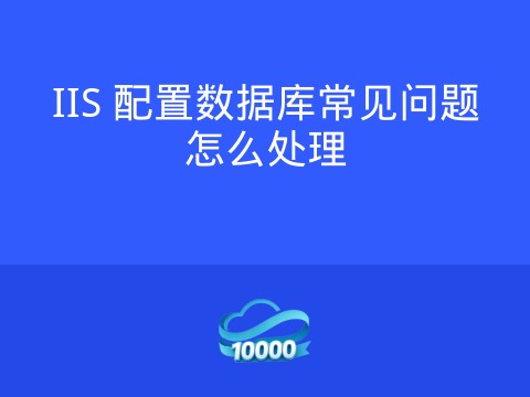 IIS 配置数据库常见问题怎么处理