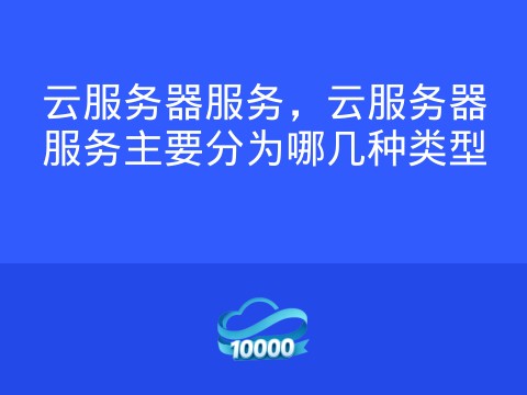 云服务器服务,云服务器服务主要分为哪几种类型