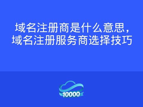 域名注册商是什么意思,域名注册服务商选择技巧