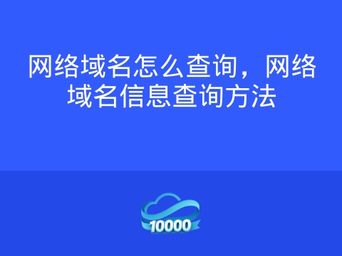 网络域名怎么查询,网络域名信息查询方法