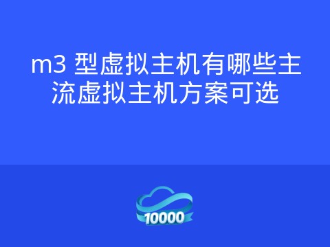 m3 型虚拟主机有哪些主流虚拟主机方案可选