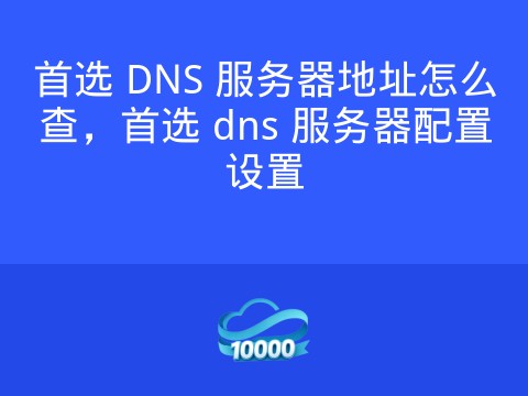首选 DNS 服务器地址怎么查,首选 dns 服务器配置设置
