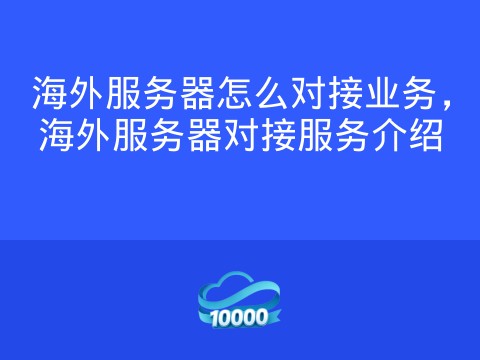 海外服务器怎么对接业务,海外服务器对接服务介绍