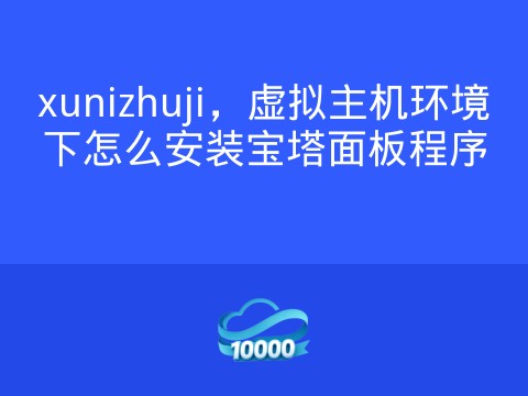 xunizhuji,虚拟主机环境下怎么安装宝塔面板程序