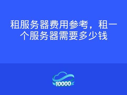 租服务器费用参考,租一个服务器需要多少钱