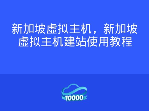 新加坡虚拟主机,新加坡虚拟主机建站使用教程