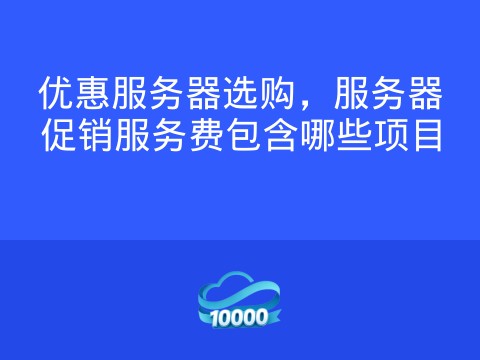 优惠服务器选购，服务器促销服务费包含哪些项目