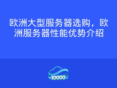 欧洲大型服务器选购,欧洲服务器性能优势介绍