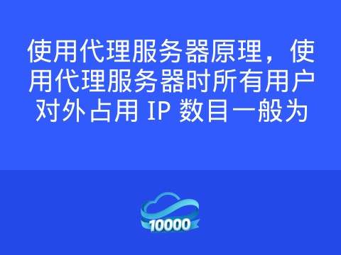使用代理服务器原理，使用代理服务器时所有用户对外占用 IP 数目一般为