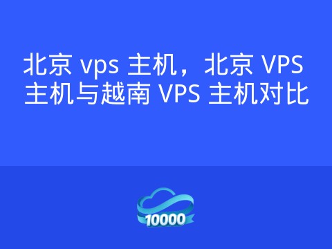 北京 vps 主机,北京 VPS 主机与越南 VPS 主机对比